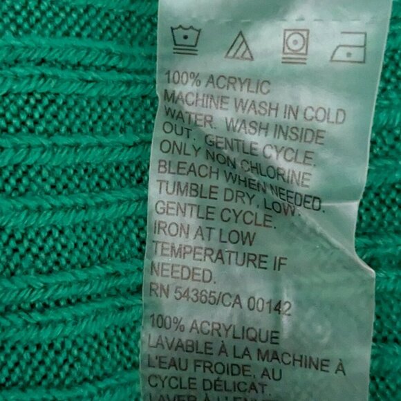 ALLISON DALEY Emerald Green Soft Acrylic Pullover Long Sleeve Sweater; Size 3X - Picture 4 of 4